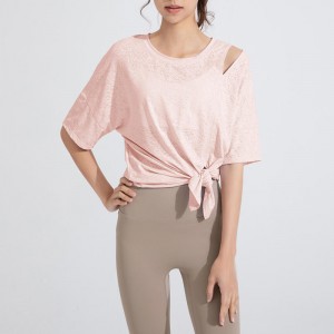 SC10262 T-Shirt Lose Casual Fitness Yoga Kurzarm Top Yoga T-Shirts Fitness rund-Hals-T-Shirts