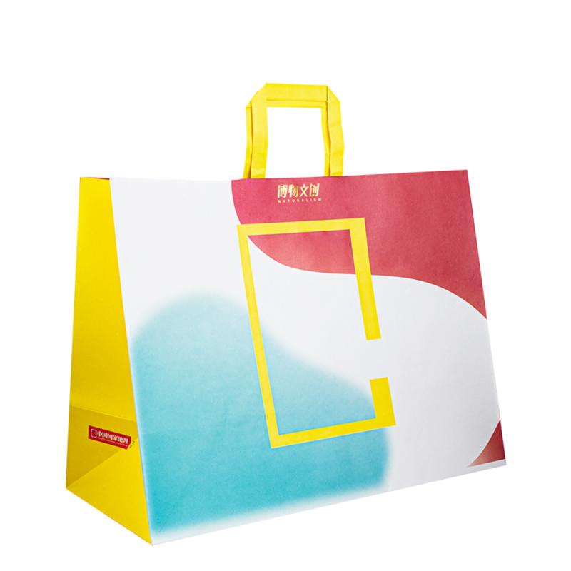 Großer Großhandelspreis brauner Kraftpapiertasche mit kundenspezifischem Print -Logo Einkaufstüte