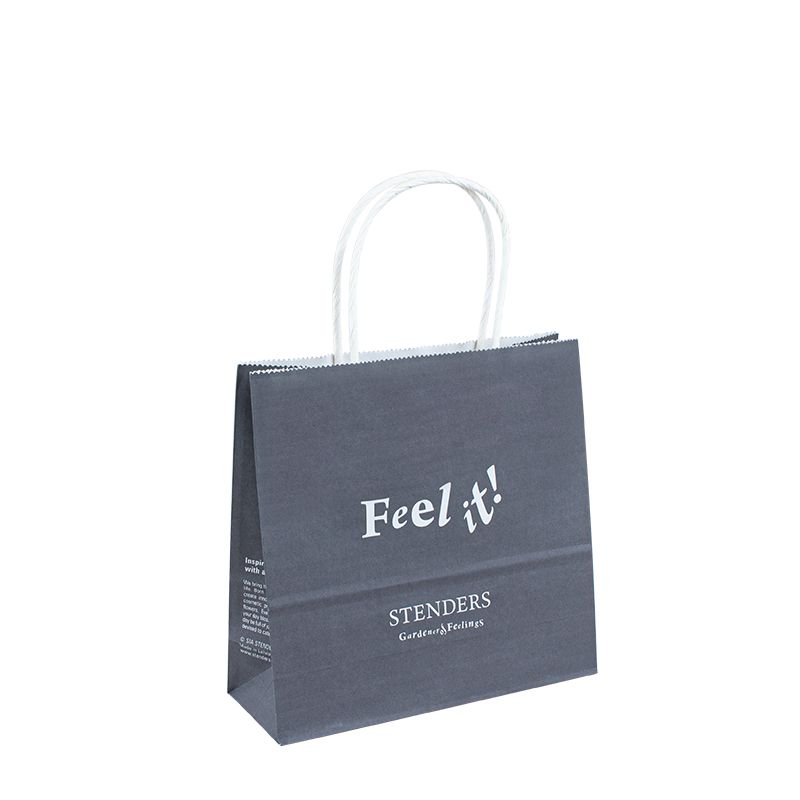 Benutzerdefiniert Ihr eigenes Logo weiß brauner Kraft Geschenk Basteln Einkaufstüte mit Griffen