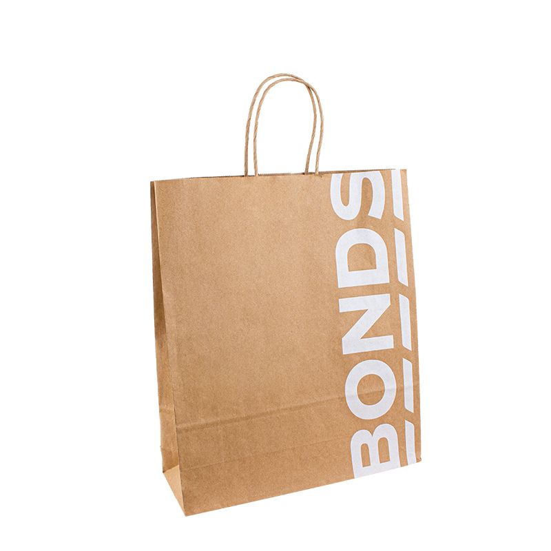 Papiertüten mit Ihrem eigenen Logo braunen Kraftpapier -Einkaufstasche mit Logo kleine Papiertüte Custom Logo Papiertüten