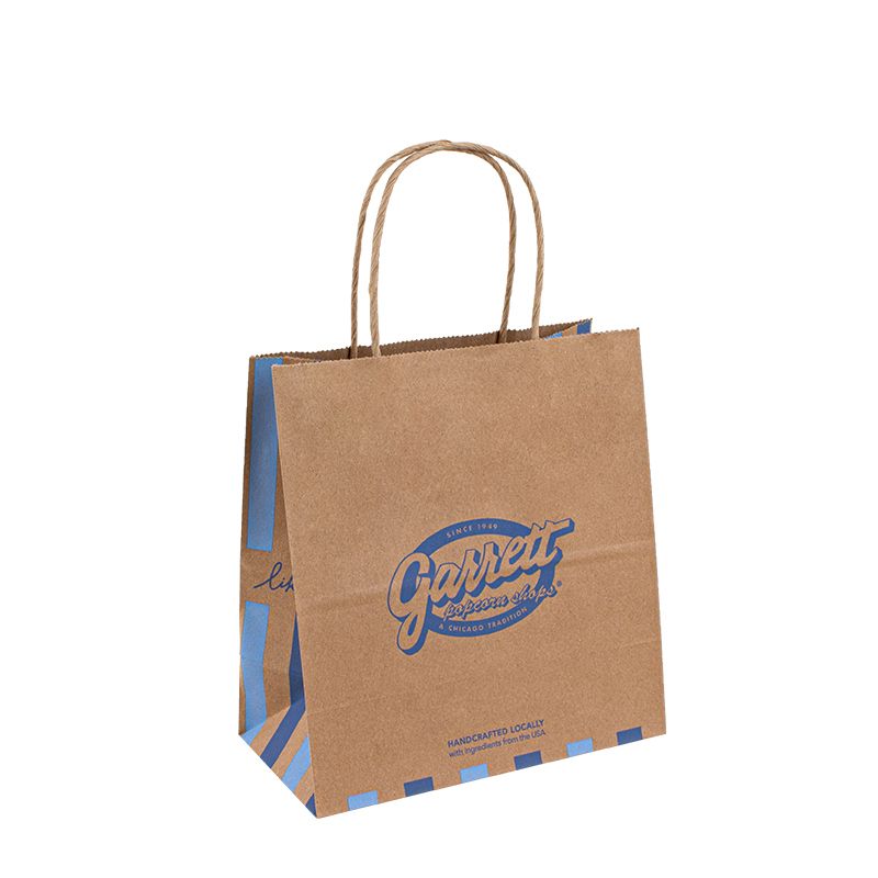 Papierfutter Griffpapierbeutel Papier Tasche große Einzelhandelspapiertüte mit Handwerkspapiertüte