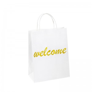 Papierfeier -Taschen Verpackung Papiertüte Luxus zum Mitnehmen Papiertüten für Essen danke Papierbeutel