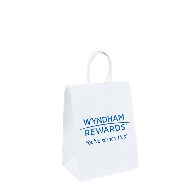 Krafttasche weiße Papiertüte mit Logo Süßigkeiten Custom Paper Craft Bags mit Logo