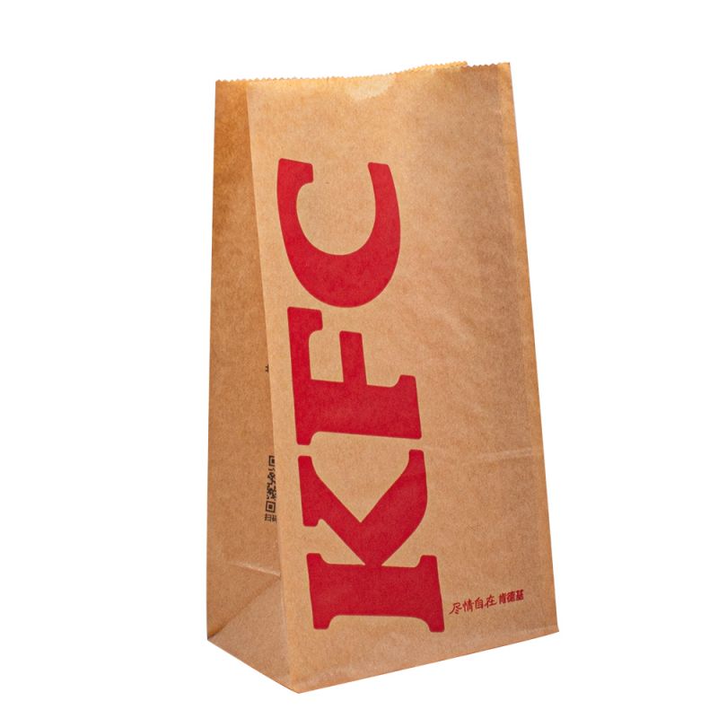 Papier benutzerdefinierter Papiertaschen Logo Braun Verpackung Großhandel Lebensmittelpapierbeutel Verpackung