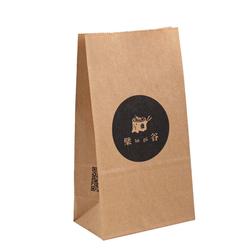 Papiertüten mit Ihrem eigenen Logo Custom Print Paper Bag Food Custom Paperbeutel für Lebensmittel zum Mitnehmen