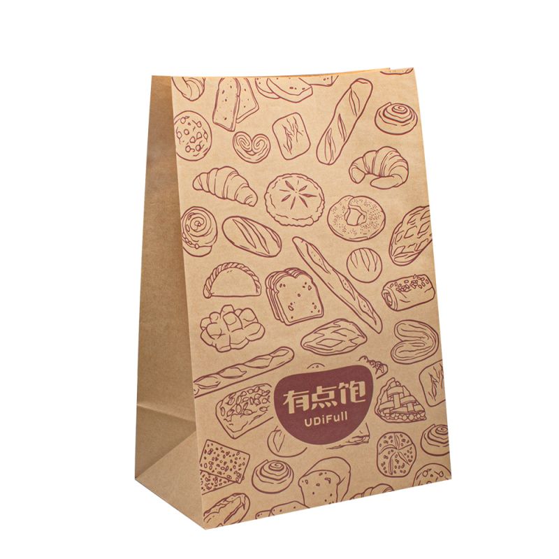 Papiertüten mit Ihrem eigenen Logo Custom Print Paper Bag Food Custom Paperbeutel für Lebensmittel zum Mitnehmen