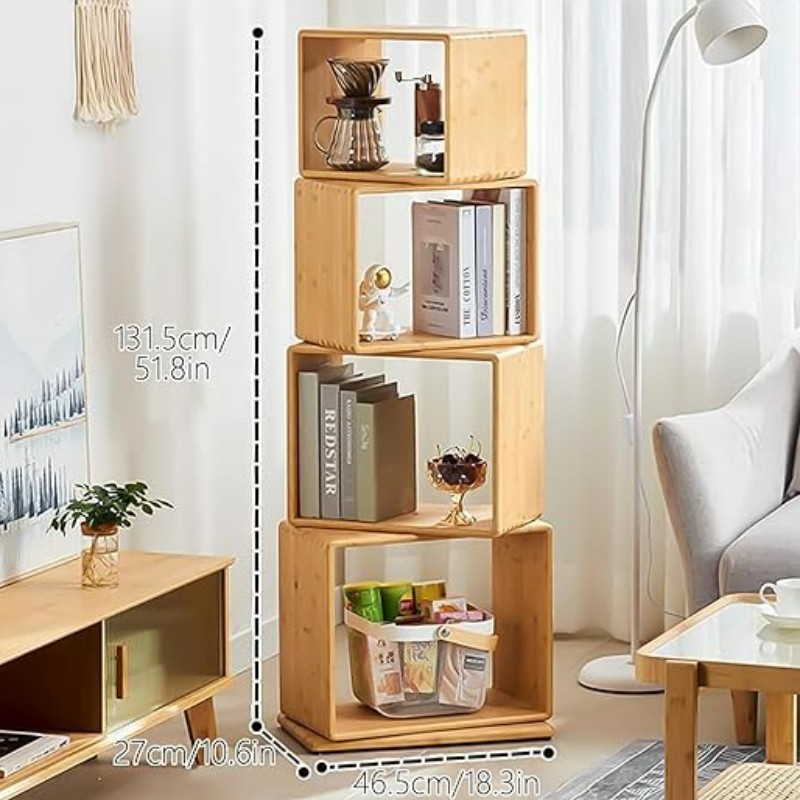 Bamboo Desk Bücherregal Speicher Organizer Display Regal Rack Counttop -Plattformen Buch Ständer Regale Tabletop Bücherregal für Home Office