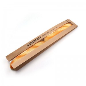 Premium -Qualität Kraftpapierverpackungstasche mit klaren Fenstern angepasst