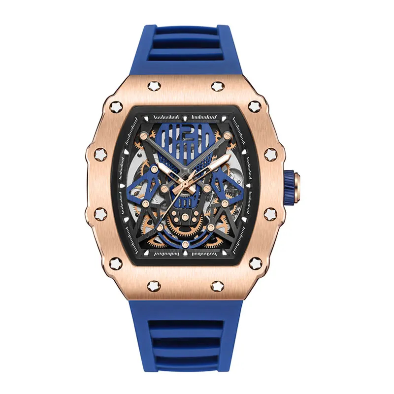 Baogela Neue volle automatische mechanische Männer Watch Brand Fashion Mode Luxus Uhren Männer wasserdichte Uhr Orange