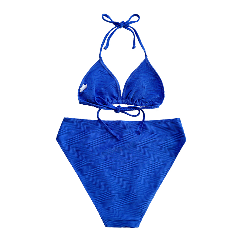 Blaues Muster Speziales Stoffdreieck Cup Halfter Halfterhalter Split Badeanzug