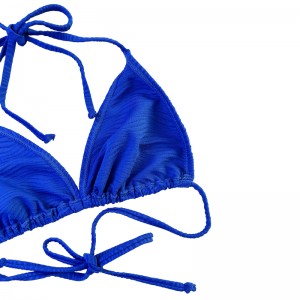 Blaues Muster Speziales Stoffdreieck Cup Halfter Halfterhalter Split Badeanzug