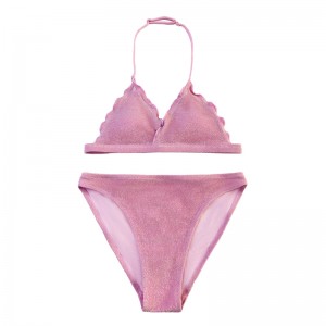 Hals des Kinder mit dem Hals geflanscht Dreieck Tasse zweiteiliger Badeanzug süß