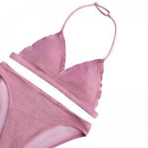 Hals des Kinder mit dem Hals geflanscht Dreieck Tasse zweiteiliger Badeanzug süß