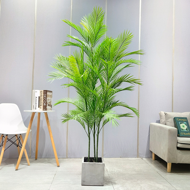 Großhandel Fabrikpreis Areca Palm Dypsis Lutescens Anpassbare künstliche Palme mit Topf