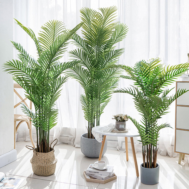 Großhandel Fabrikpreis Areca Palm Dypsis Lutescens Anpassbare künstliche Palme mit Topf
