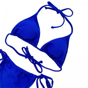 Preußischer blauer Halftergurt sexy Dreieck Tasse zweiteiliger Badeanzug