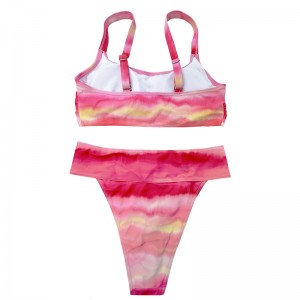 Rosenrosa-Verlauf mit breiten Schultergurt-Komfortfalten