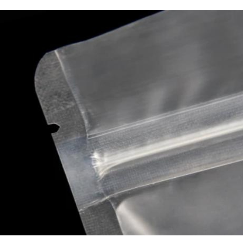 Wiederverschließbare flache Lebensmittelverpackungstasche Reißverschluss Matte klares Zip -Lock -Plastiktüte