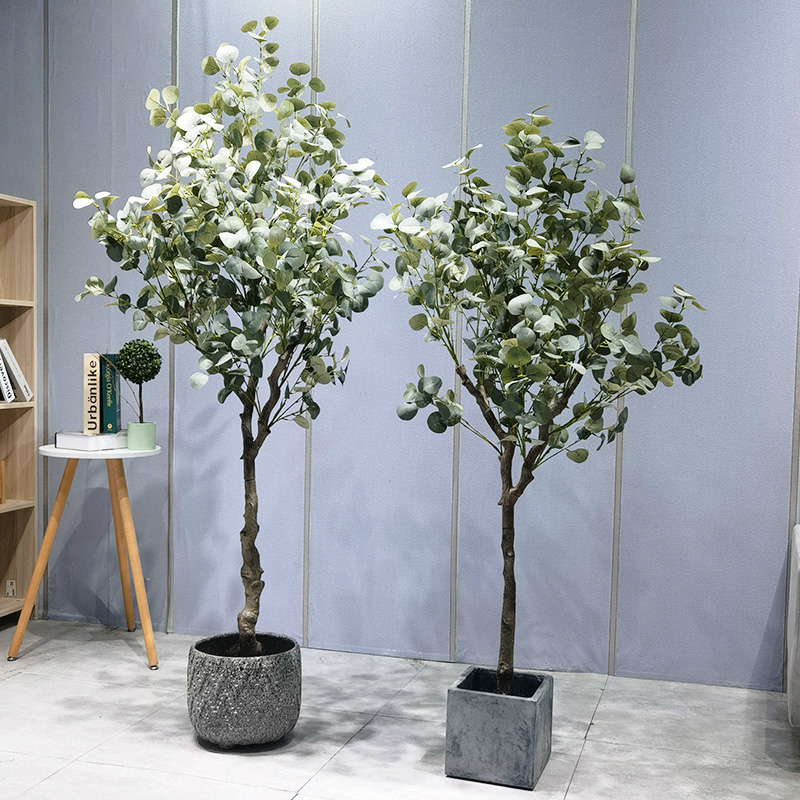 Großhandel handgefertigte Fabrikherstellung künstliche Bäume Künstliche Pflanzen Faux Tree Eukalyptusbaum für Wohnkultur