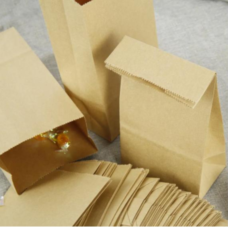 Einweg biologisch abbaubare Kaffeebohnen -Bäckerei Customized Color Food Kraft Brown kein Griff