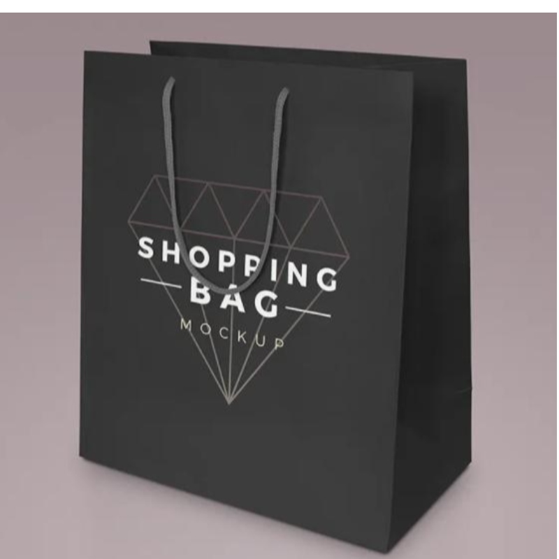 Luxus schwarze Verpackungspapiertüten gedrucktem Custom Logo Kleidung Einkaufsgeschenk Schmuckweinweinbeutel gedruckt