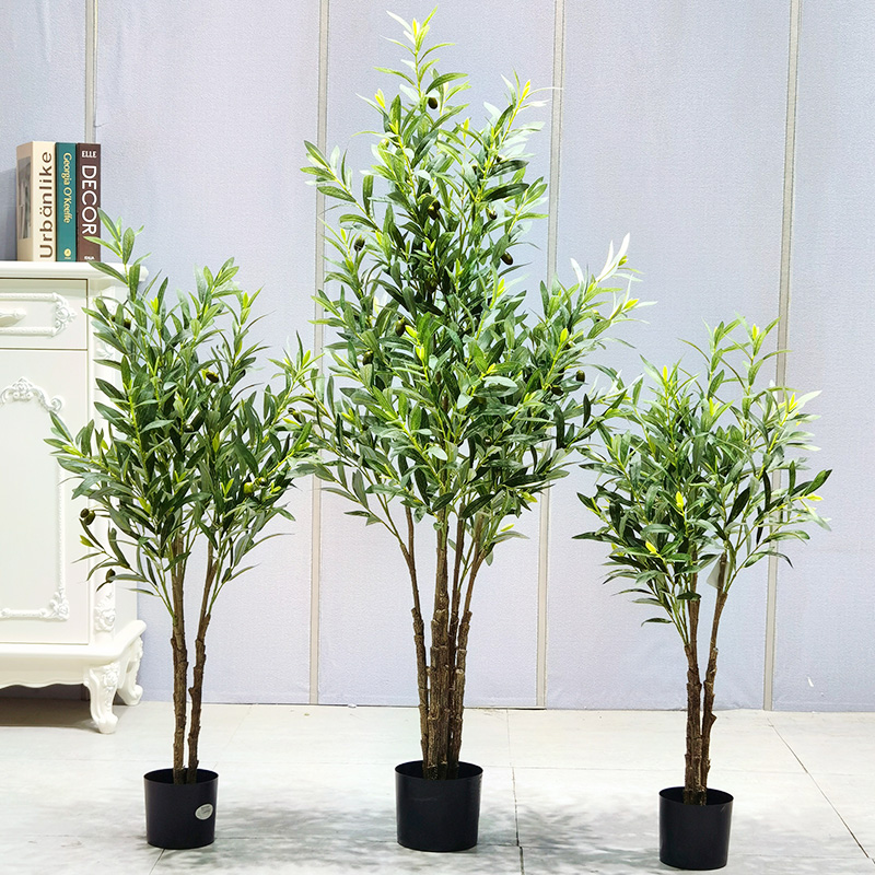 Großhandel gefälschte Gartenversorgungen Plastik Faux Indoor Outdoor Künstlicher Olivenbaum für Hochzeitsmittelstücke Tischdekorationen