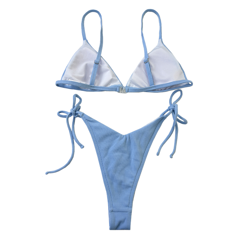 Junge Frauen Neues Design sexy Mädchen Bikini Blue Custom Swimwear Women Bikini für Frauen