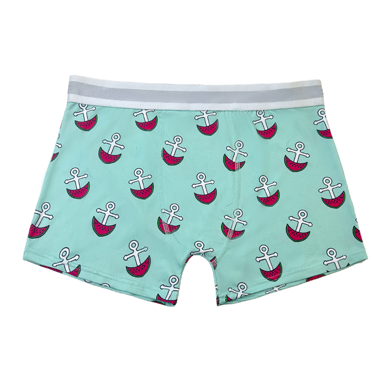 Passen Sie einfache Farbunterwäsche -Mode an, vollgedruckte bequeme weiche Männer Weihnachtsboxer -Slips Unterwäsche