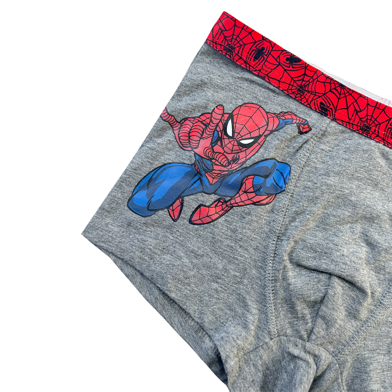 Boy Underpants Spiderman Print Farbe Kontrast Baby grau Unterhose Komfort Basic