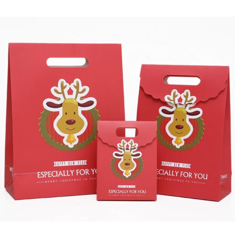 Custom Printing Geschenktüten Weihnachtspartium Papiertüte Herstellung beschichtetes Luxusurlaubs -Einkaufstasche