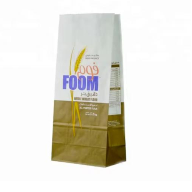 Neuer Stil 1 kg 2 kg Weizenmehl Zuckerverpackung Papiertüte
