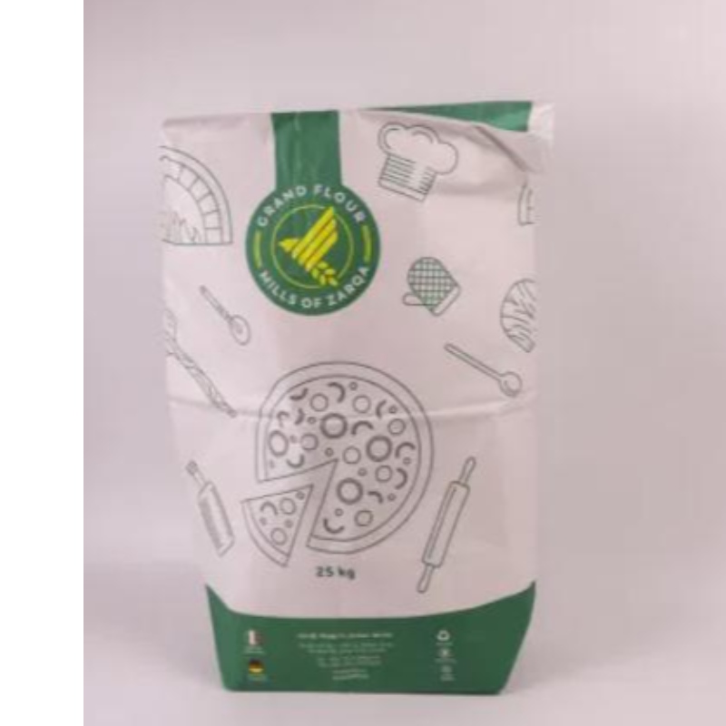 Mehrschichtige Kraftpapier Weizenbäckerei Maida Mehlverpackungstasche Größe 25 kg