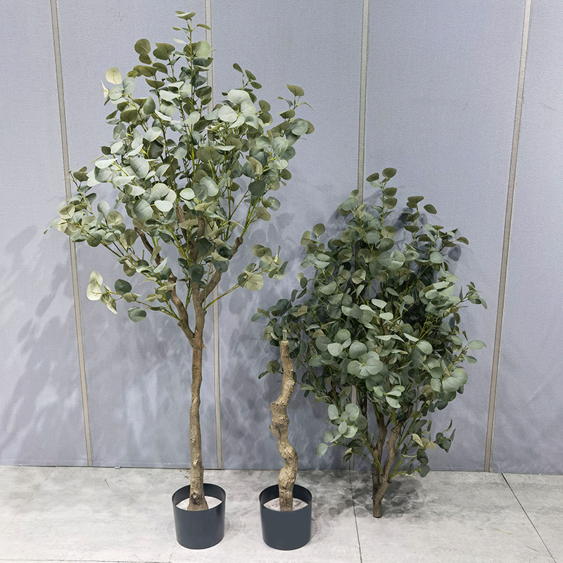 Fabrikpreis grüne Pflanzen Bonsai umweltfreundliche künstliche Eukalyptusbaum für Gartenlieferant Hochzeitsdekoration Gartendekorationen