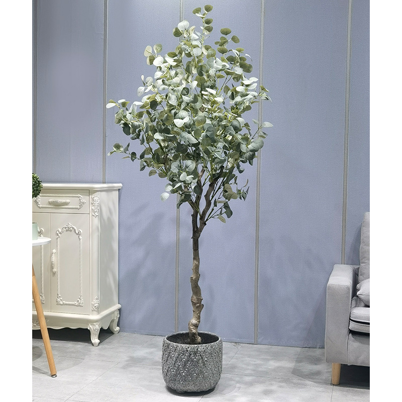 Fabrikpreis grüne Pflanzen Bonsai umweltfreundliche künstliche Eukalyptusbaum für Gartenlieferant Hochzeitsdekoration Gartendekorationen