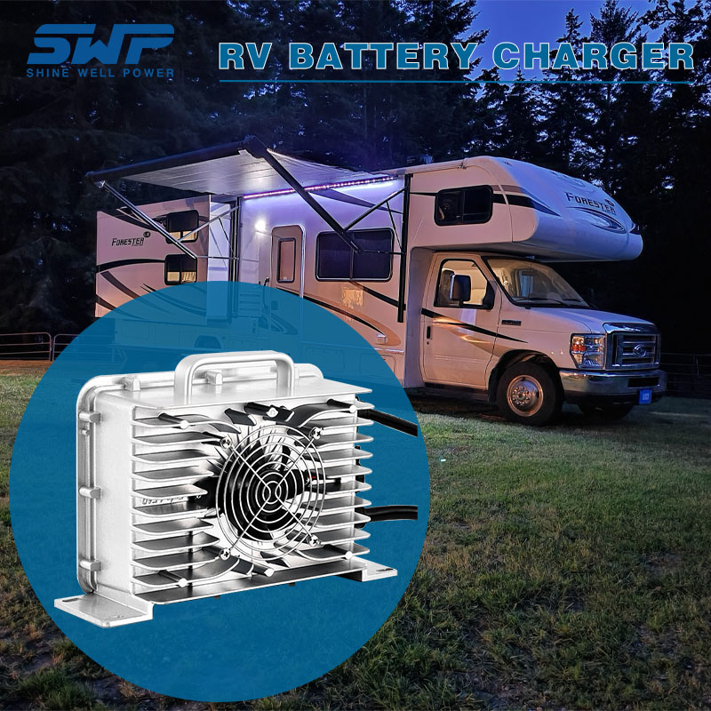 60V15A Gabelstapler Lithium -Batterie -Ladegerät Ausgangsstromladegerät mit robustem Aluminiumprofil USD im Golfwagen