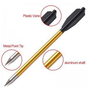 Elong Outdoor 110301 6.5inch Armbrustschrauben Hohl Aluminium-Kohlenstoffstahl-Punkt für Bogenschießenjagd