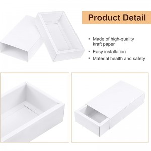 Anpassbare Schubladenbox aus weißem Kraftpapier