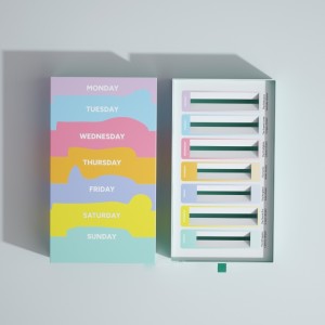 Bunte Geschenkbox für den Wochentag