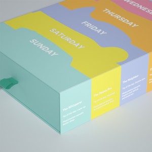 Bunte Geschenkbox für den Wochentag