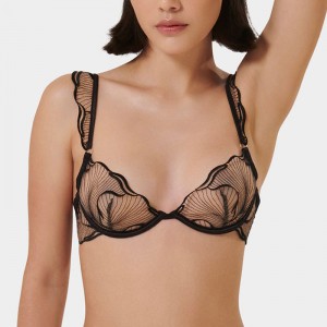 Neu - Stil Französische Dessous. Sexy, Ultra - dünn, unschuldig - Mit Stickerei und Spitze schauen. BHs für große Brüste, die einen minimierenden Effekt verleihen, plus - Größe Dessous setzt W7228PRICE:$129.99