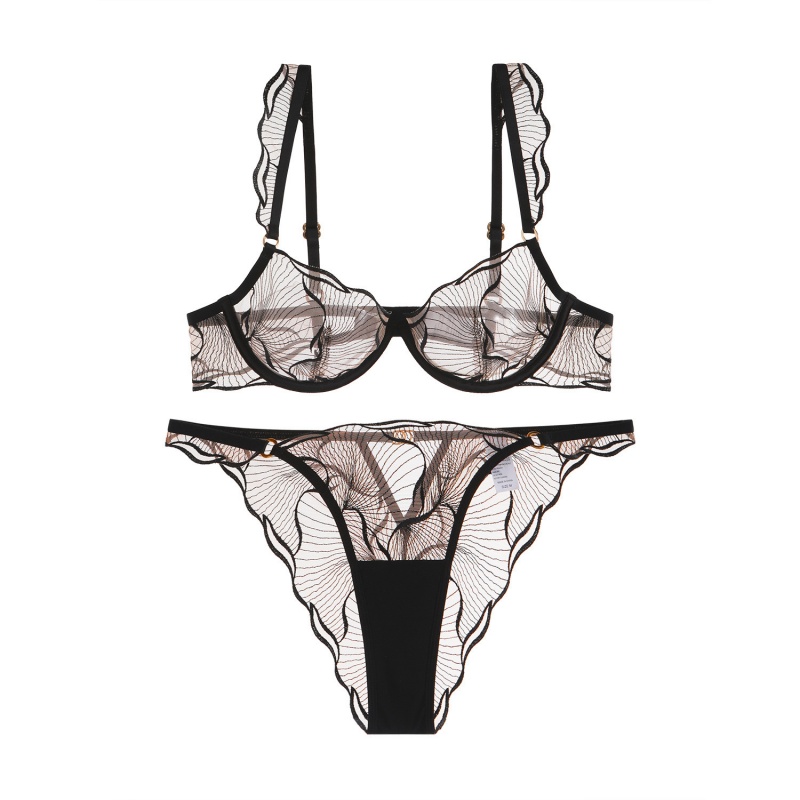 Neu - Stil Französische Dessous. Sexy, Ultra - dünn, unschuldig - Mit Stickerei und Spitze schauen. BHs für große Brüste, die einen minimierenden Effekt verleihen, plus - Größe Dessous setzt W7228PRICE:$129.99
