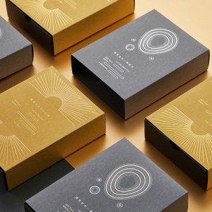 Luxusfolie-Stempelte Kraft Geschenkbox