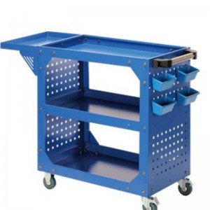 CNC Blue Perforated Panel Tool Cart