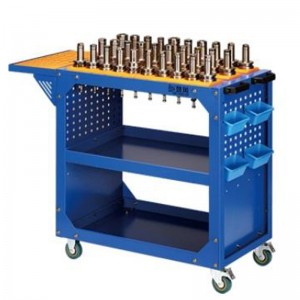 Blue Perforated Panel Tool Cart