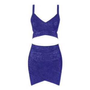 Sommer Gold bedruckter Strickkamisole, Hüftwackelrock -Set