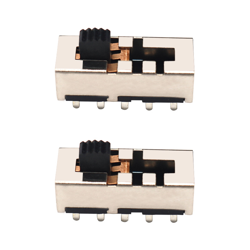 Slide -Switch SS24H25 ohne Ohren, kurze Stifte, vertikaler Zug, Hochstrom -Audioschalter, elektronischer Schalter für Home -Appliances