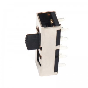 Slide -Switch SS24H25 ohne Ohren, kurze Stifte, vertikaler Zug, Hochstrom -Audioschalter, elektronischer Schalter für Home -Appliances