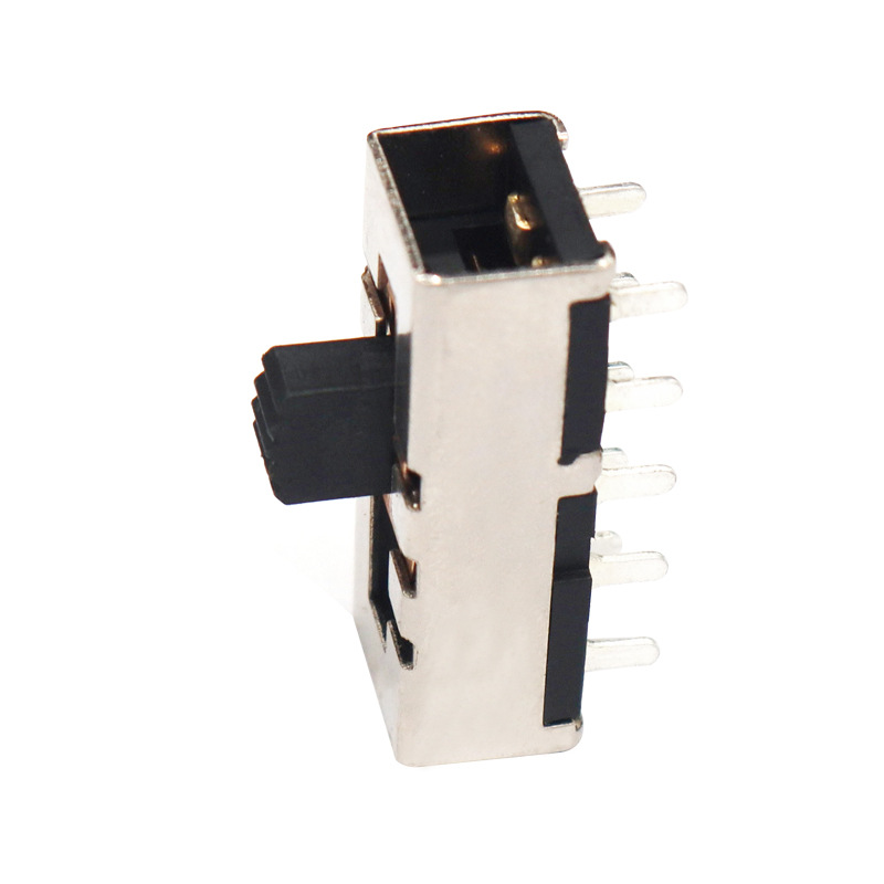Slide -Switch SS24H25 ohne Ohren, kurze Stifte, vertikaler Zug, Hochstrom -Audioschalter, elektronischer Schalter für Home -Appliances
