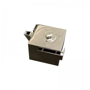 Zotye Edelstahl Metall Silber Elektropliertes einfaches Design 8,5 cm Edelstahl -Teekanne