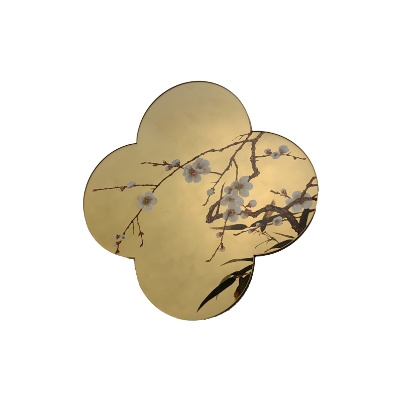 Zotye Edelstahl Gold Electroplated Chinese-Stil gemusterte Edelstahl dekorative Gegenstände